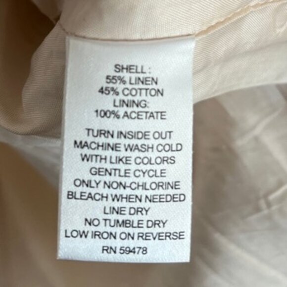 Cynthia Rowley Linen and Cotton Blend Maxi Dress Stud Detail Classy Career Sz14 - Picture 5 of 10